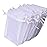 100 Pcs 5x7 inch Gift Wrap Bags, Organza Sheer Clear Tulle Fabric, White Drawstring Sachet for Baby Shower Favor, Birthday Party Favor, Bachelorette Party, Girls Graduation,Small Votive Candles,Marble