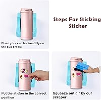 Vista 3 de Soporte de silicona para vasos con ranura incorporada, portavasos para manualidades para aplicar vinilos en vasos, pequeño soporte para vasos