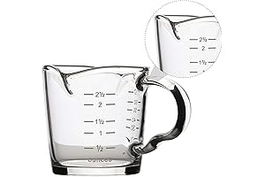 2oz Crystal Clear Glass Measuring Cup with Handle