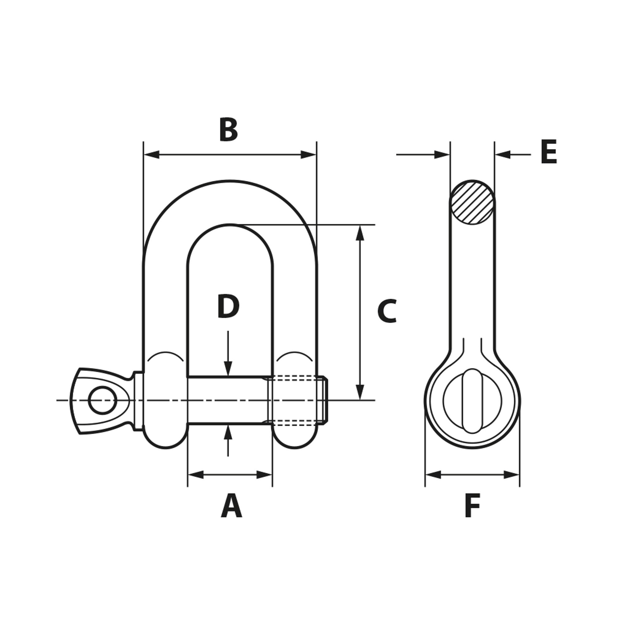 Bricoloco Manille droite galvanisée avec tête goupille standard pour une fixation et un amarrage sûrs dans de multiples applications (M32)