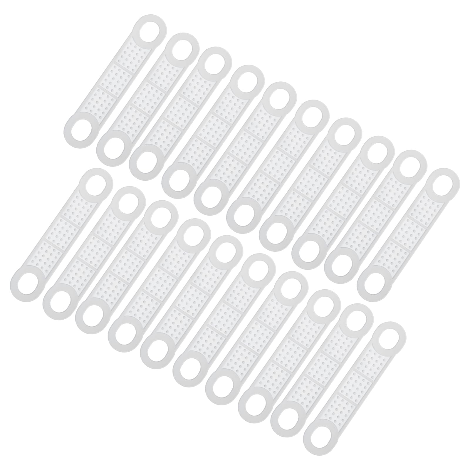 sourcing map 50Pcs Non-Slip Hanger Grips Silicone Adhesive Clothes Hanger Strips for Wood Plastic Hangers, Milky (4.13" x 0.79")