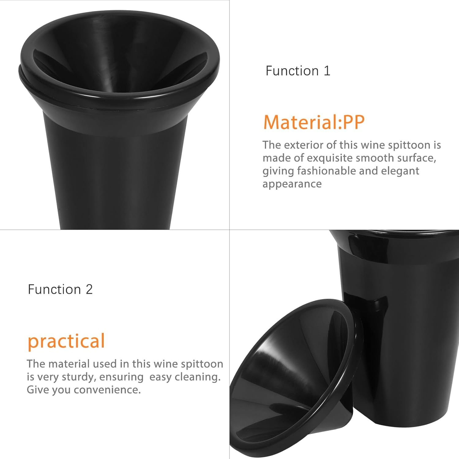 Ciieeo Wine Spittoon Ice Bucket 6.49X4.80In Portable Round Wine Dump Bucket for Tasting Events Bars and Home Use Sturdy Barrel Cooler