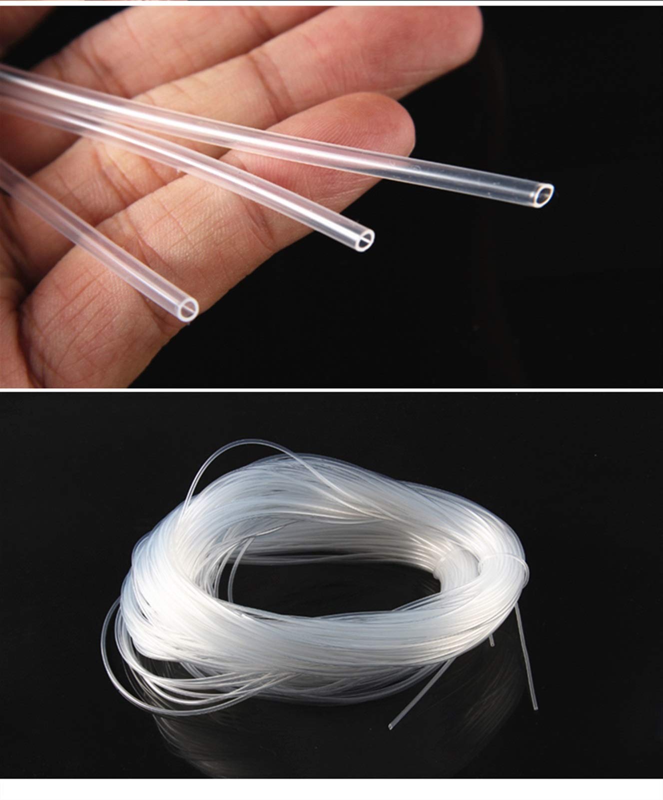 tubo di plastica, Diametro 1mm-14mm, Tubo in silicone, Tubo flessibile traslucido in gomma morbida flessibile trasparente, Tubo dell'aria dell'acqua, Tubo dell'acqua flessibile da 1 metro(100cm 0.5x1m