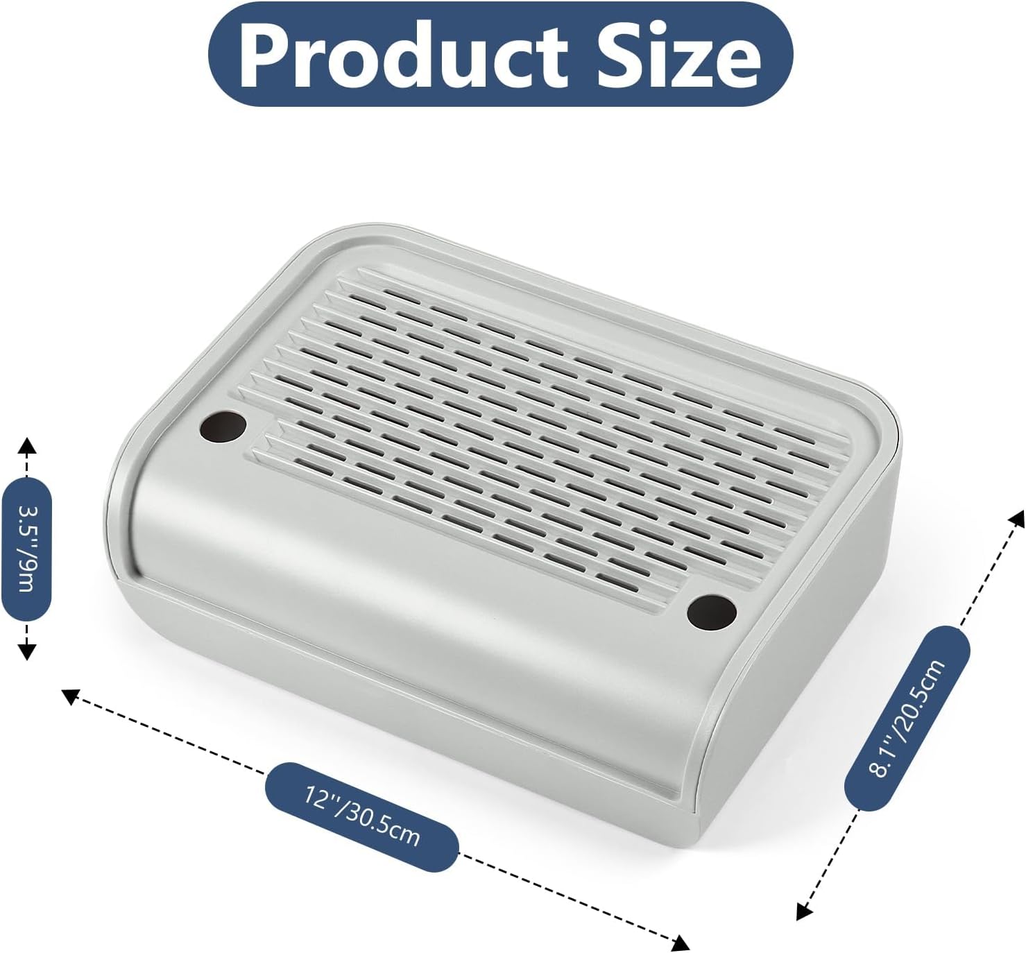 Litter Box Step, Litter Box Ramp Grey Litter Catcher with Filter Function Cat Steps for Litter Boxes Anti-Tracking & Easy to Clean, Ideal for Kitten & Elderly Cats (12" x8") image 2