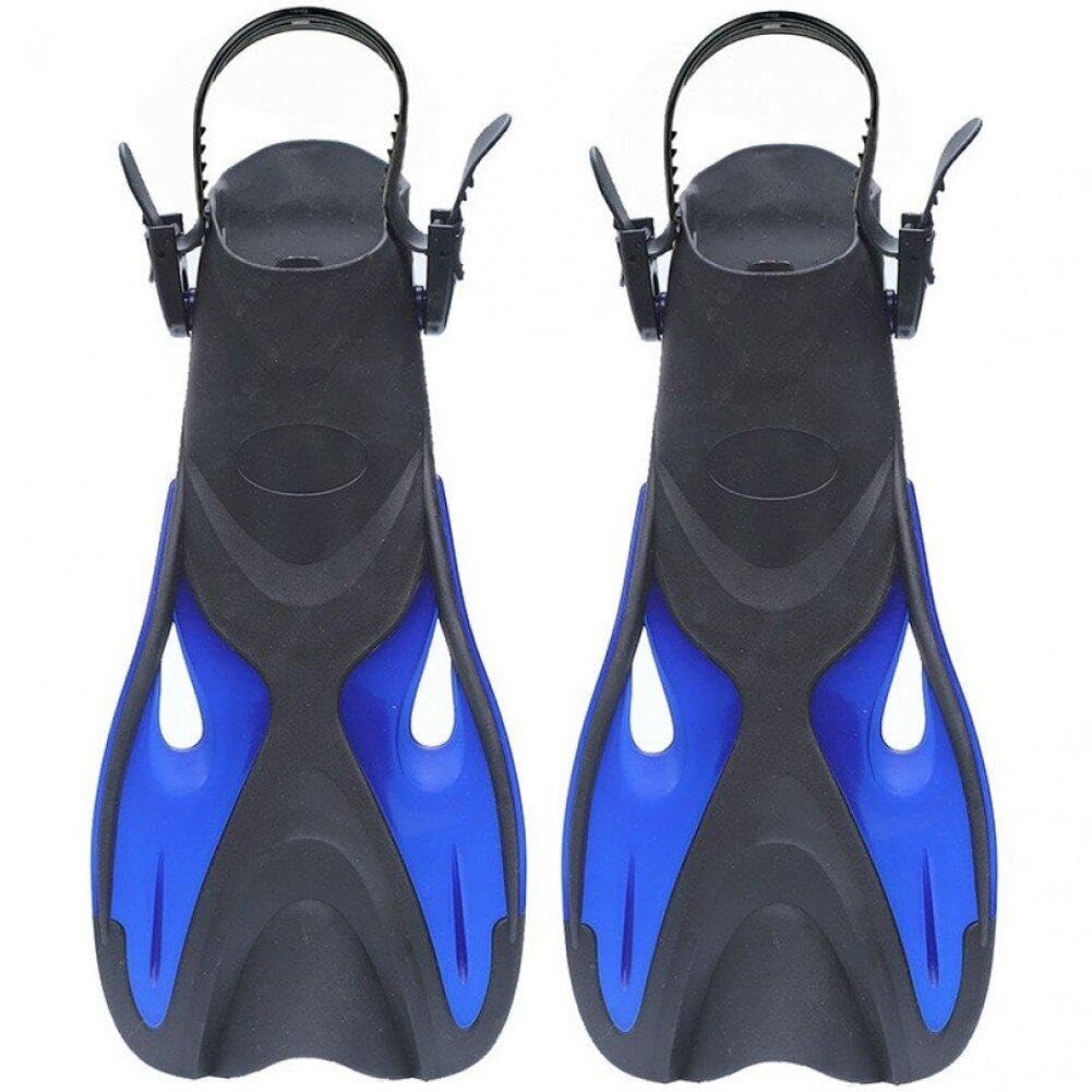 Equipo de snorkel para adultos con aletas de natación cortas y ajustables
