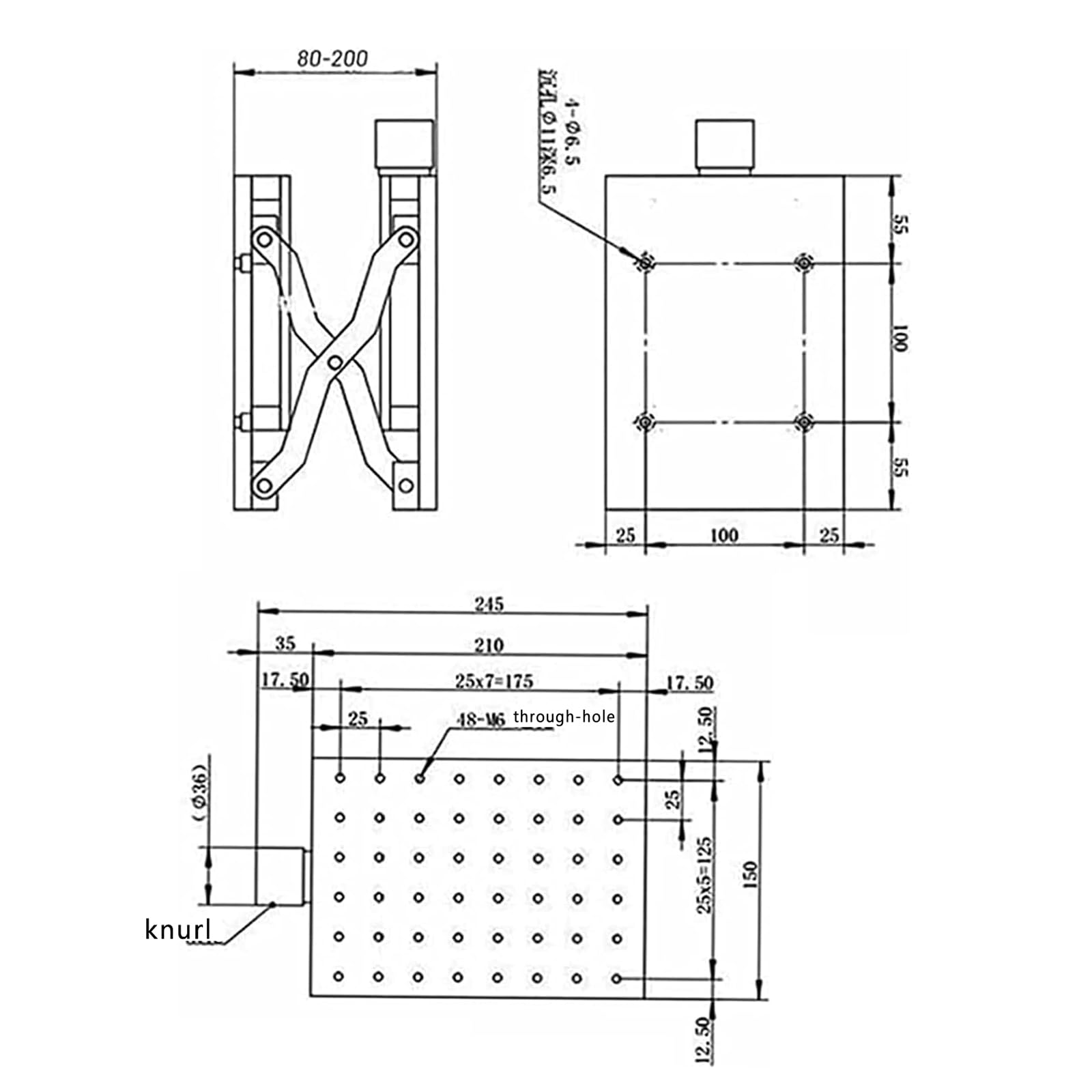Plataforma de elevación de laboratorio, soporte de gato de laboratorio para capacidad de carga de 30 kg, 120 mm de altura, escala precisa, cuerpo de aluminio duradero para experimentos y observación