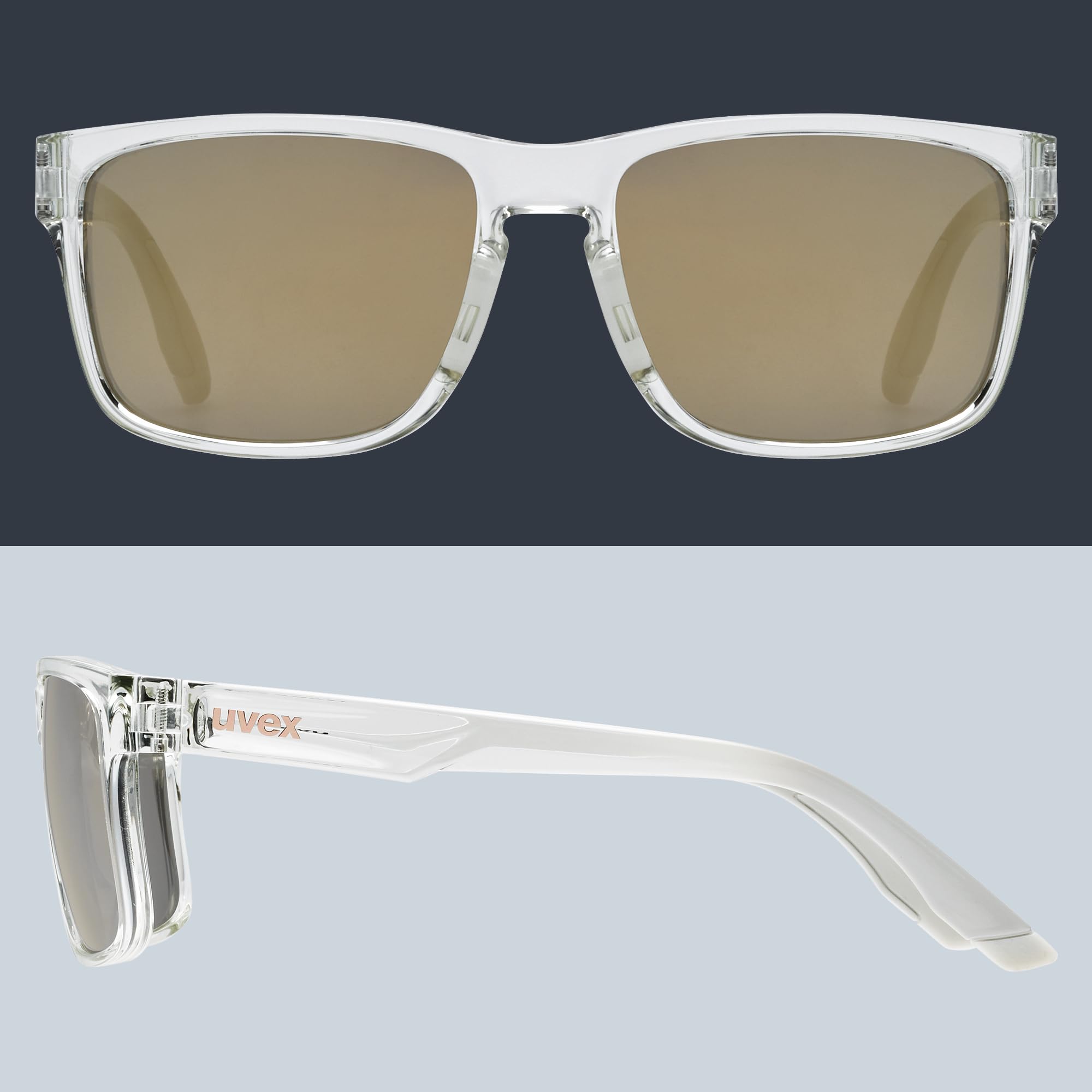 Uvex poise Sportbrille, clear/mir.gold, one size