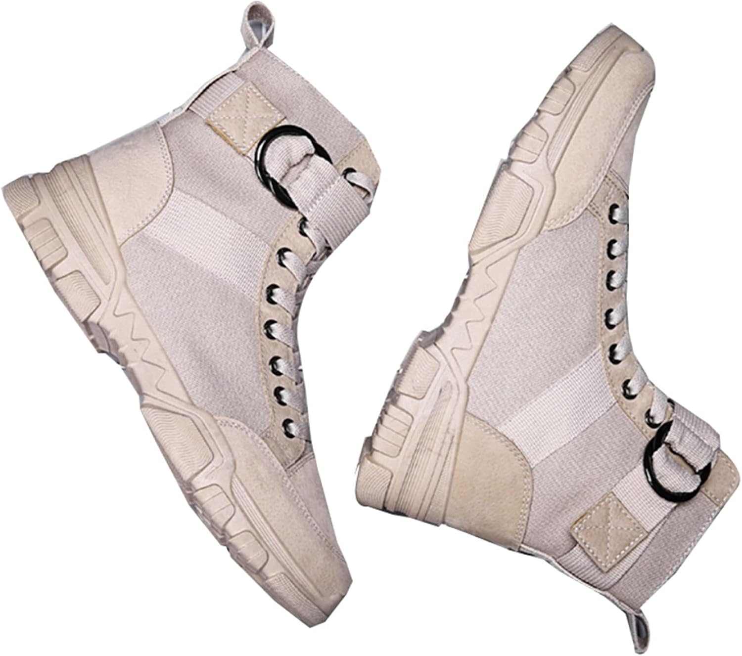 スケートボードシューズ ハイカット メンズ スニーカー ファッション カジュアルシューズ 学生 靴 くつ 26 0cm ストリートダンス ショートブーツ 夏 春 布 販売 通学 通勤 ベージュ キャンバス 無地 秋 冬 レースアップシューズ