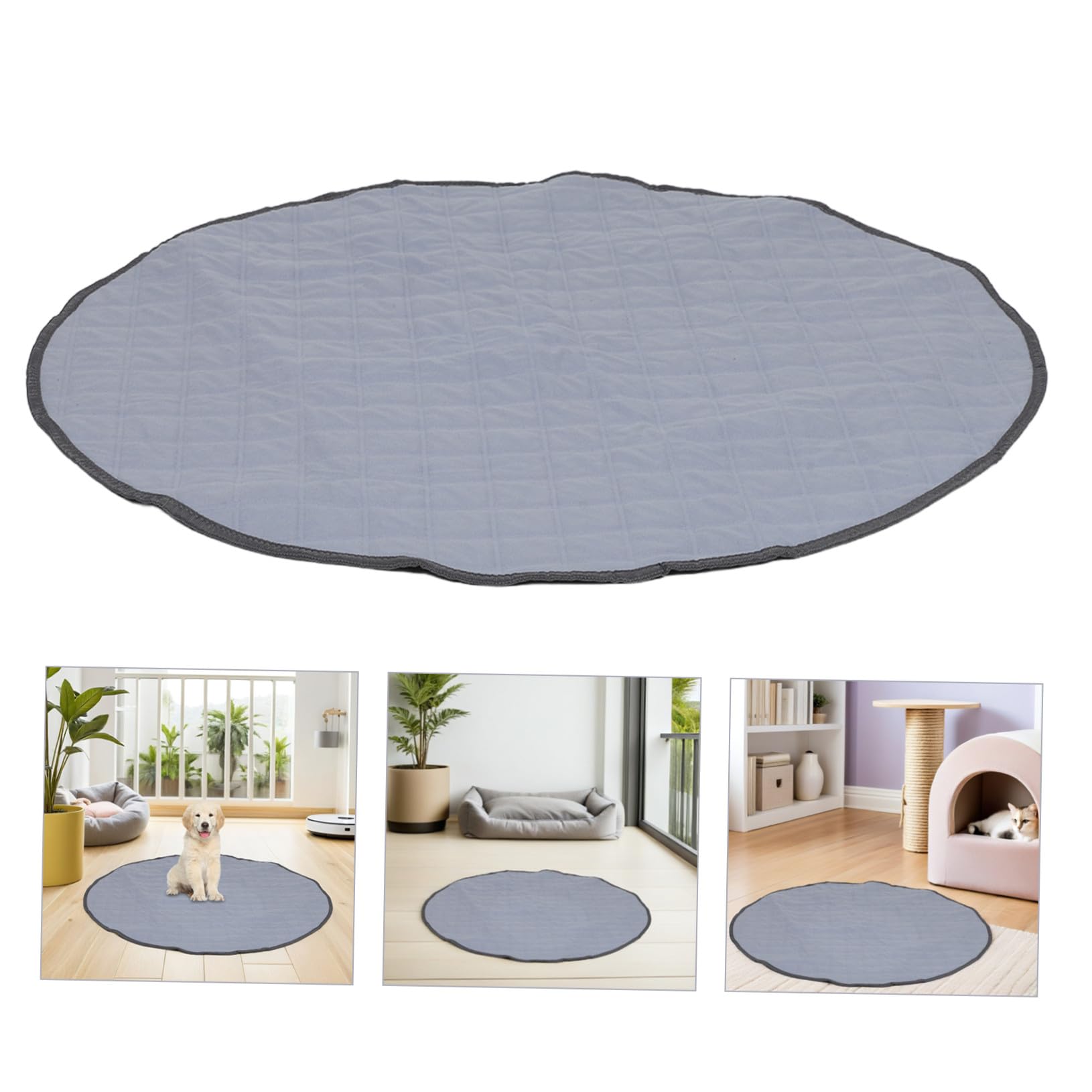 Tappetini Igienici Circolari per Cuccioli e Piccoli Animali in Flanella Riutilizzabili e Assorbenti per Allenamento Domestico e Uso Interno