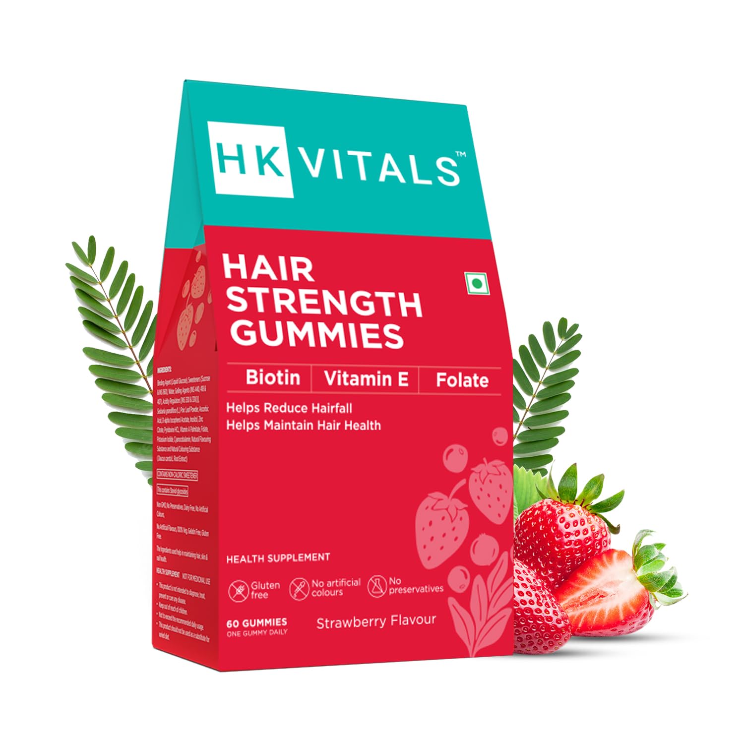 Buy Kart HK Vitals Hair Strength Biotin Gummies No Added Sugar Natural Biotin with Zinc, C