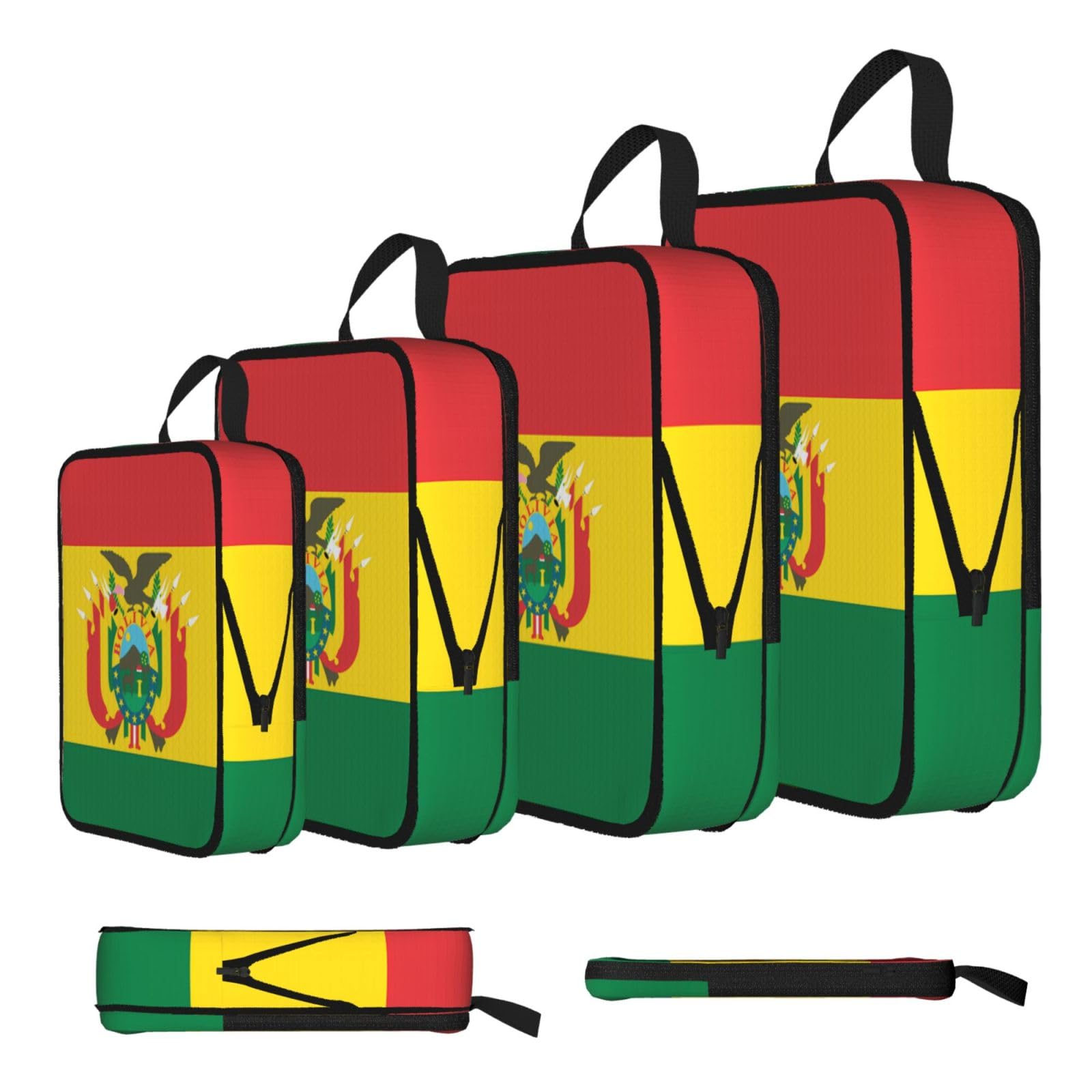 Flag of Bolivia Compression Packing Cubes 4 Piece Set
