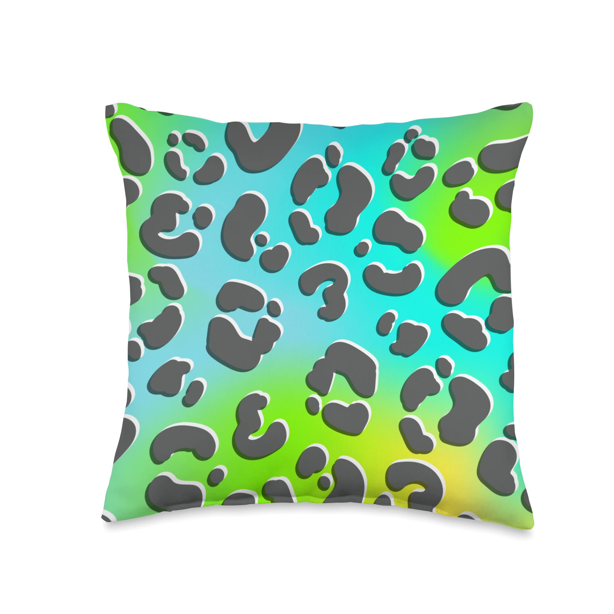 Leopardd Etc.Leopardd Etc. Leopard Animal Print Neon Accessories Design for Women Throw Pillow, 16x16, Multicolor