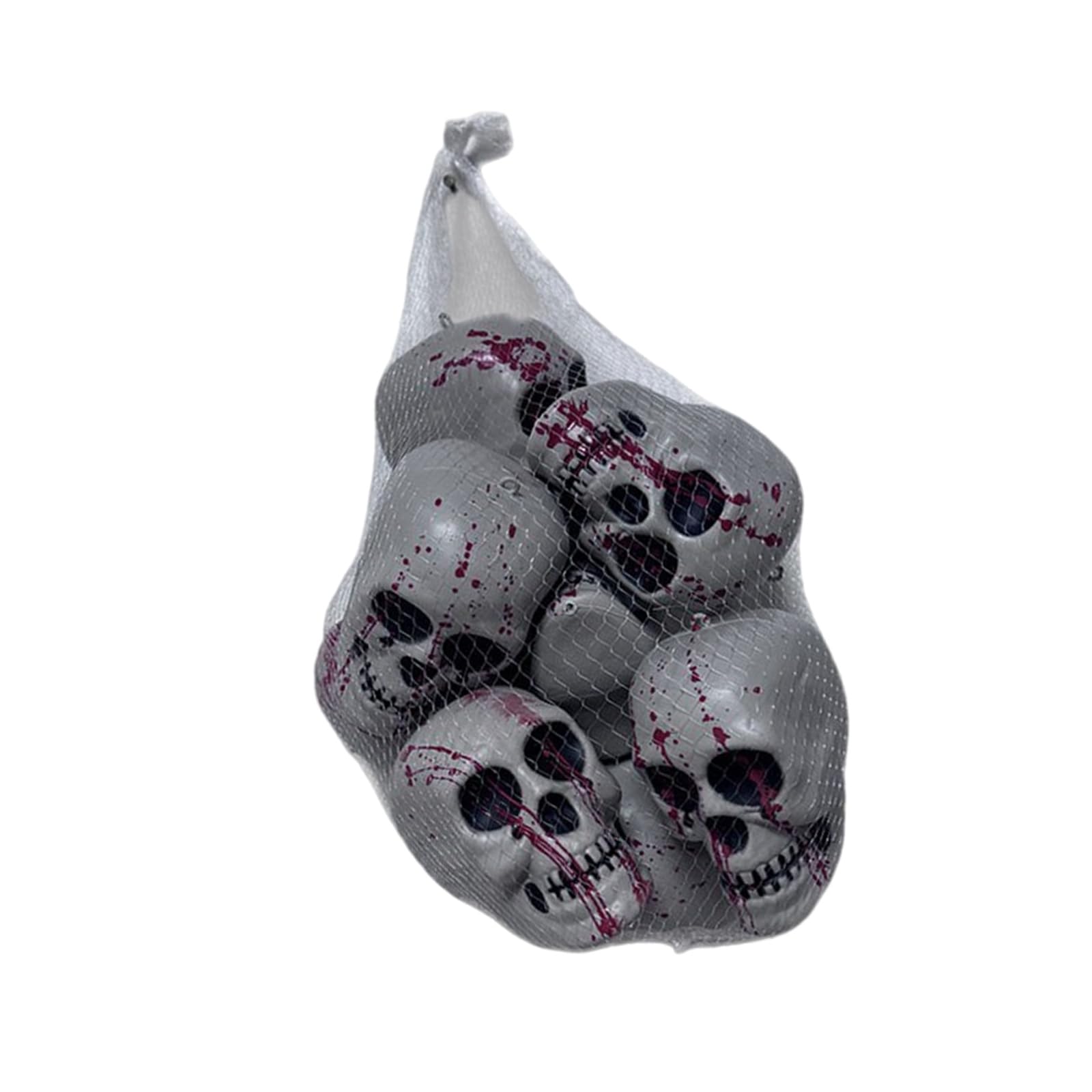 Limtula 8Pcs Realistic Tiny Skull Decoration Light Weight Miniature Skeleton Head Ornament for Halloween Decoration Skull Deck