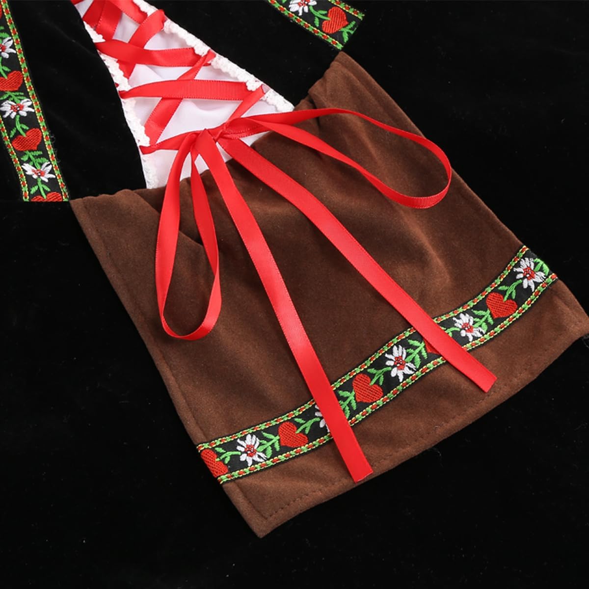 GRAJTCIN Womens Oktoberfest Costume, Velvet German Bavarian Dress for Halloween Carnival - Image 4