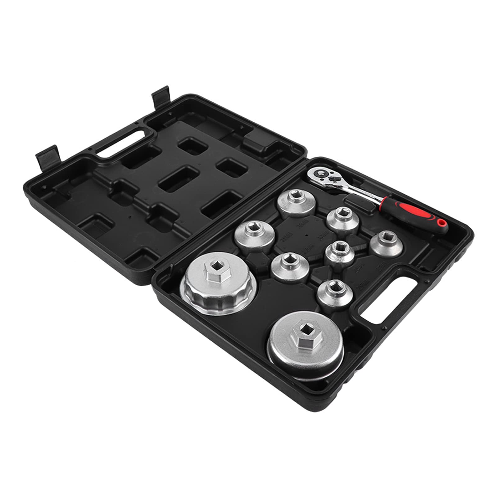Hidyliu Juego de Llaves Universales para Filtro de Aceite, Extractor de Enchufes de Cromo Vanadio Duradero para Varios Vehículos, 10 Uds.