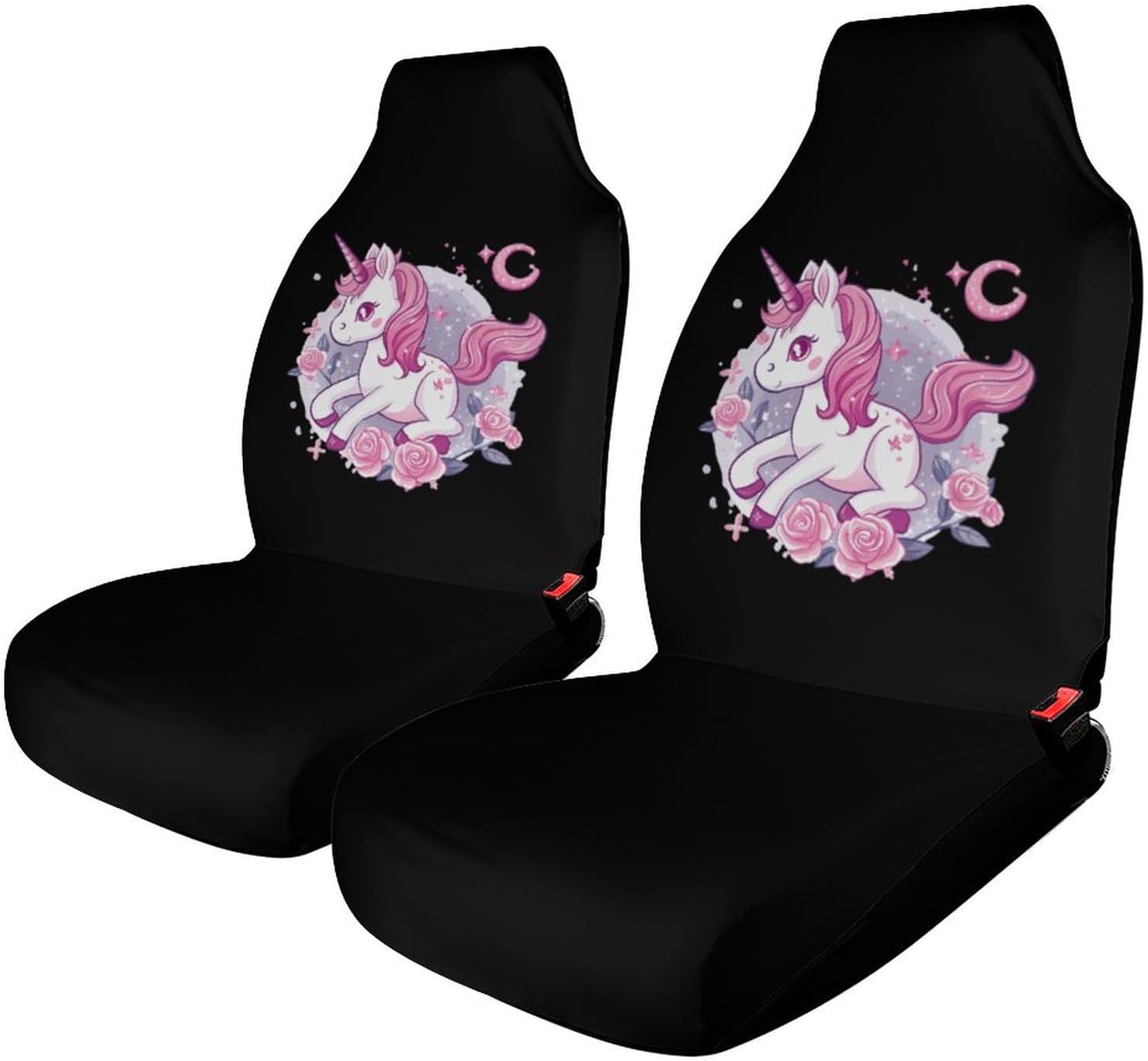 Cute Unicorns Car Seat Covers Automotive Seat Covers Car Seat Protector Auto Front Seats Protector for Most Cars 1PCS