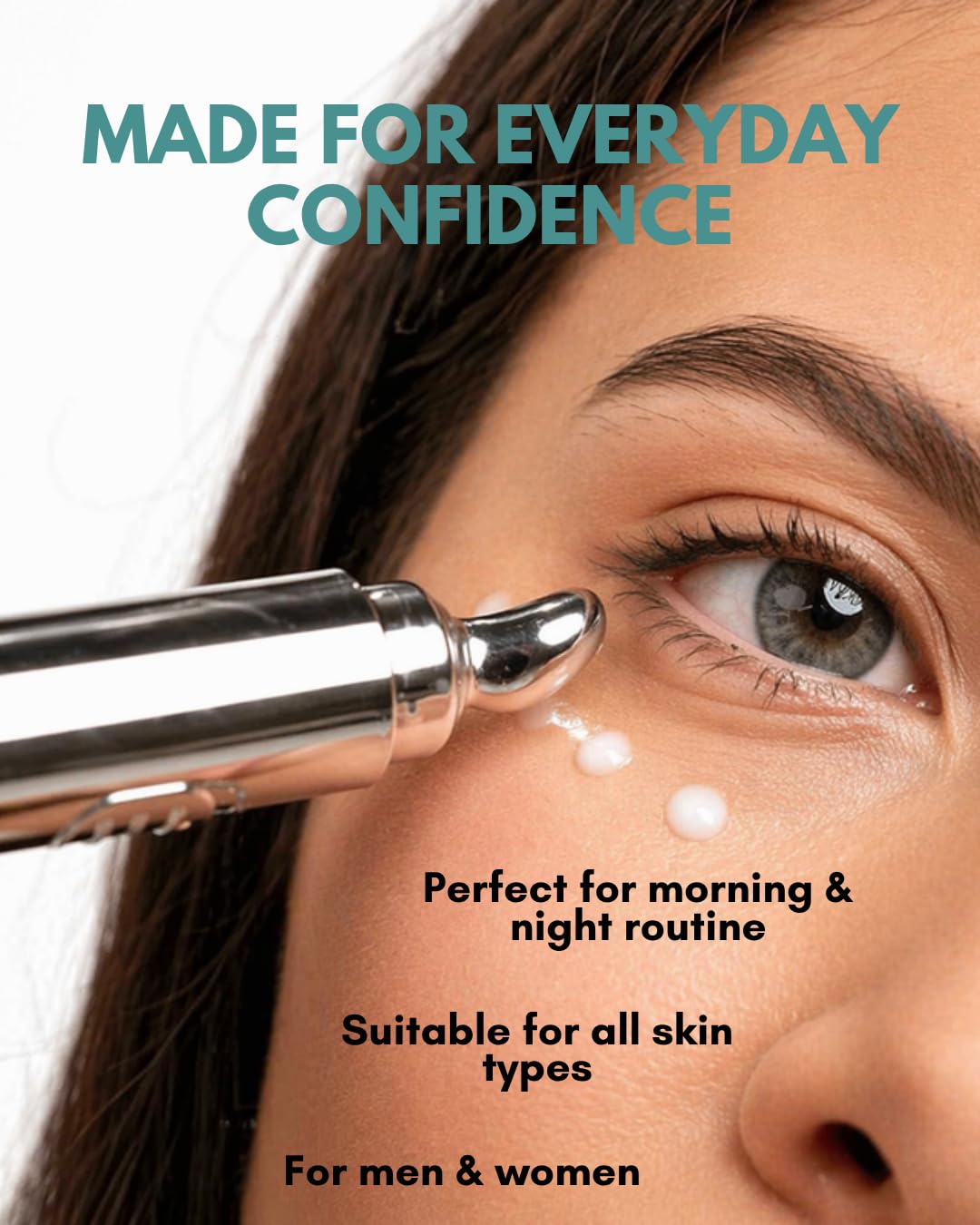 Under Eye Brightener for Dark Circles & Puffiness, Anti Aging Eye Cream with Retinol, Caffeine, Peptides & Hyaluronic Acid, Eye Cream for Under Eye Bags, Fine Lines & Wrinkles, for Men& Women