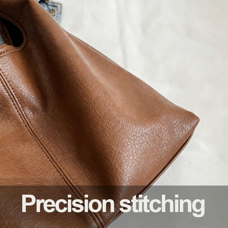 Bolso tote para mujer, ligero y acolchado, de cuero sintético impermeable, para trabajo, viaje y gimnasio miniatura 5