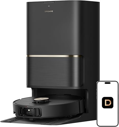DREAME L50 Ultra Robot Aspirador y trapeador negro con vacío automático y trapeador autolimpiante, evitación precisa de obstáculos, succión de