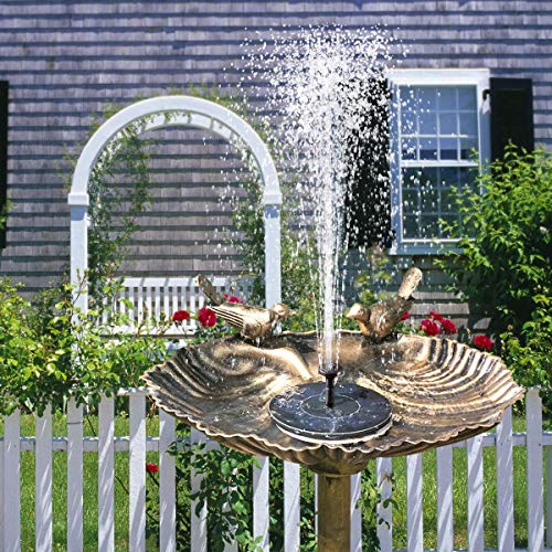 image for CONXWAN Solar Fountain for Bird Bath, 2.5W Solar Water Fountain Pump w