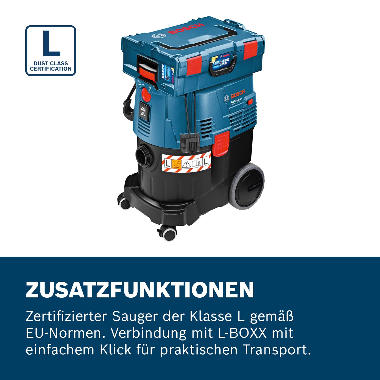 Bosch Professional GAS 35 L SFC+ Nass-/Trockensauger 1200 W 35 L 3 m