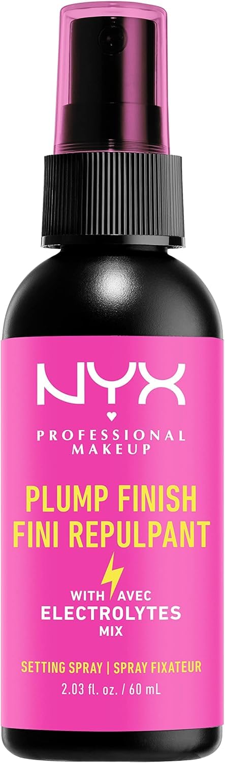 NYX Professional Makeup Pack Plump Right Back Primer & Serum,30ml + NYX Professional Makeup Pump Right Back Setting Spray,Acabado voluminoso, 60ml (Con electrolitos, Fórmula vegana)