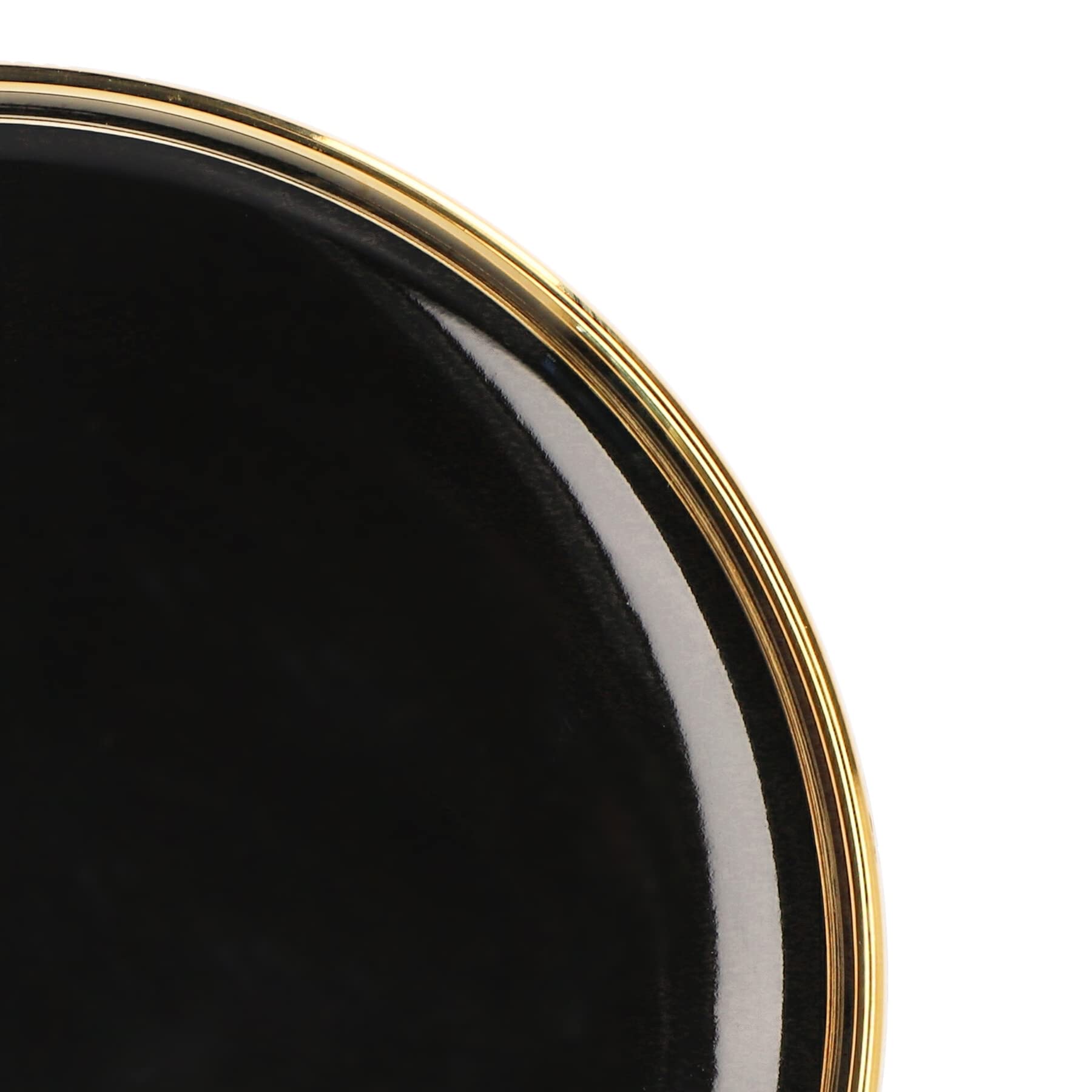 HOMLA Sinnes Assiette à Dessert Plate - Fabriquée En Porcelaine - Service De Table - Assiette à Gâteaux - Assiette Plate Moderne Avec Bords Dorés