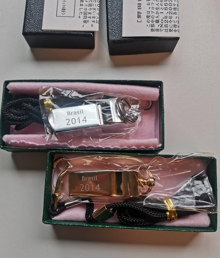 【未使用】野田鶴声社ホイッスルW杯ブラジルモデルBrasil 2014 2個組 超レア品野田鶴声社ホイッスルW杯ブラジルモデルBrasil 2014 2個組