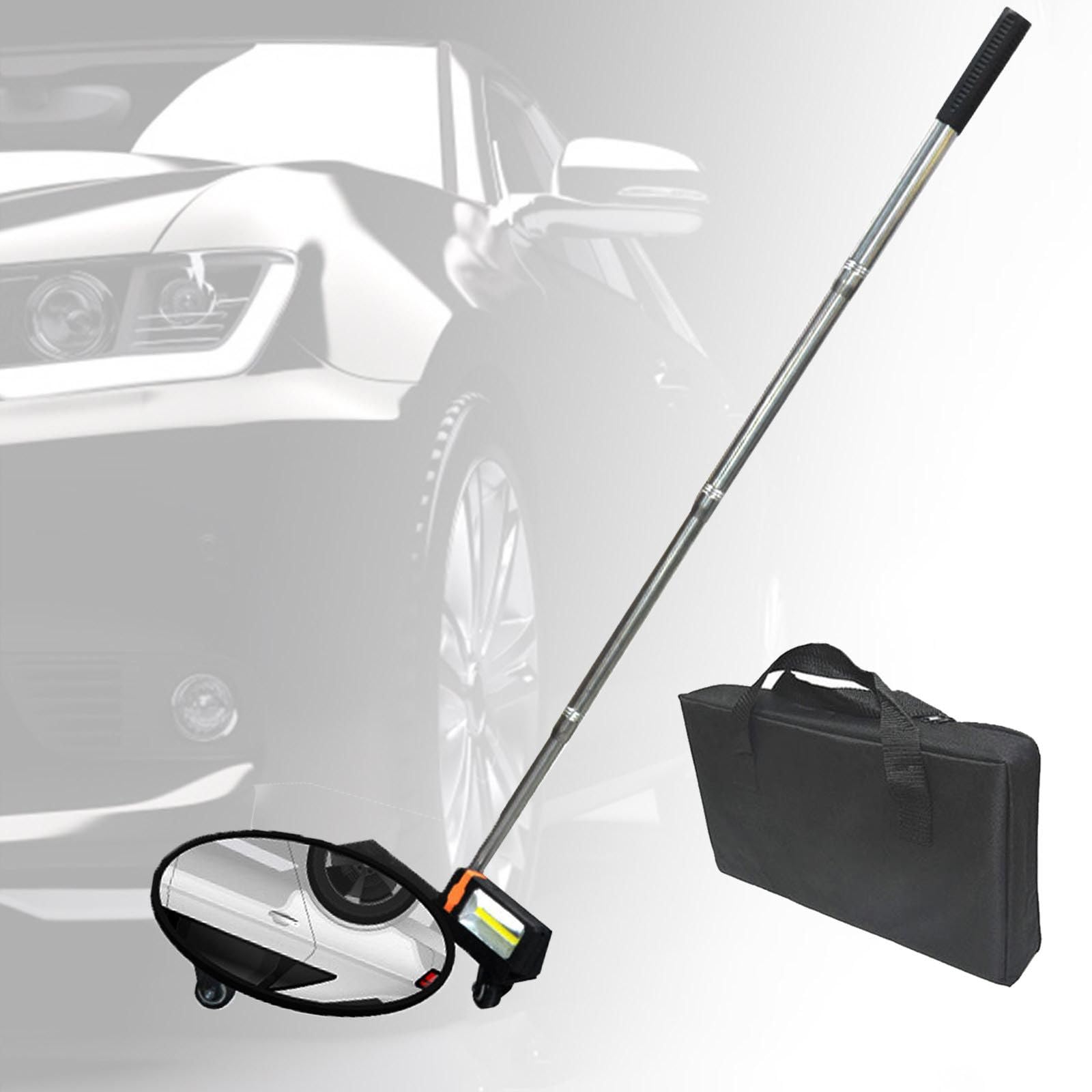 YNIYUJKL Under Vehicle Inspection Mirror With Led Light, Underbody Inspection Mirror - Adjustable Retractable Handle, Visual Vehicle Equipment,300/400Mm Convex Mirror,T-Bar,B,Straightbar