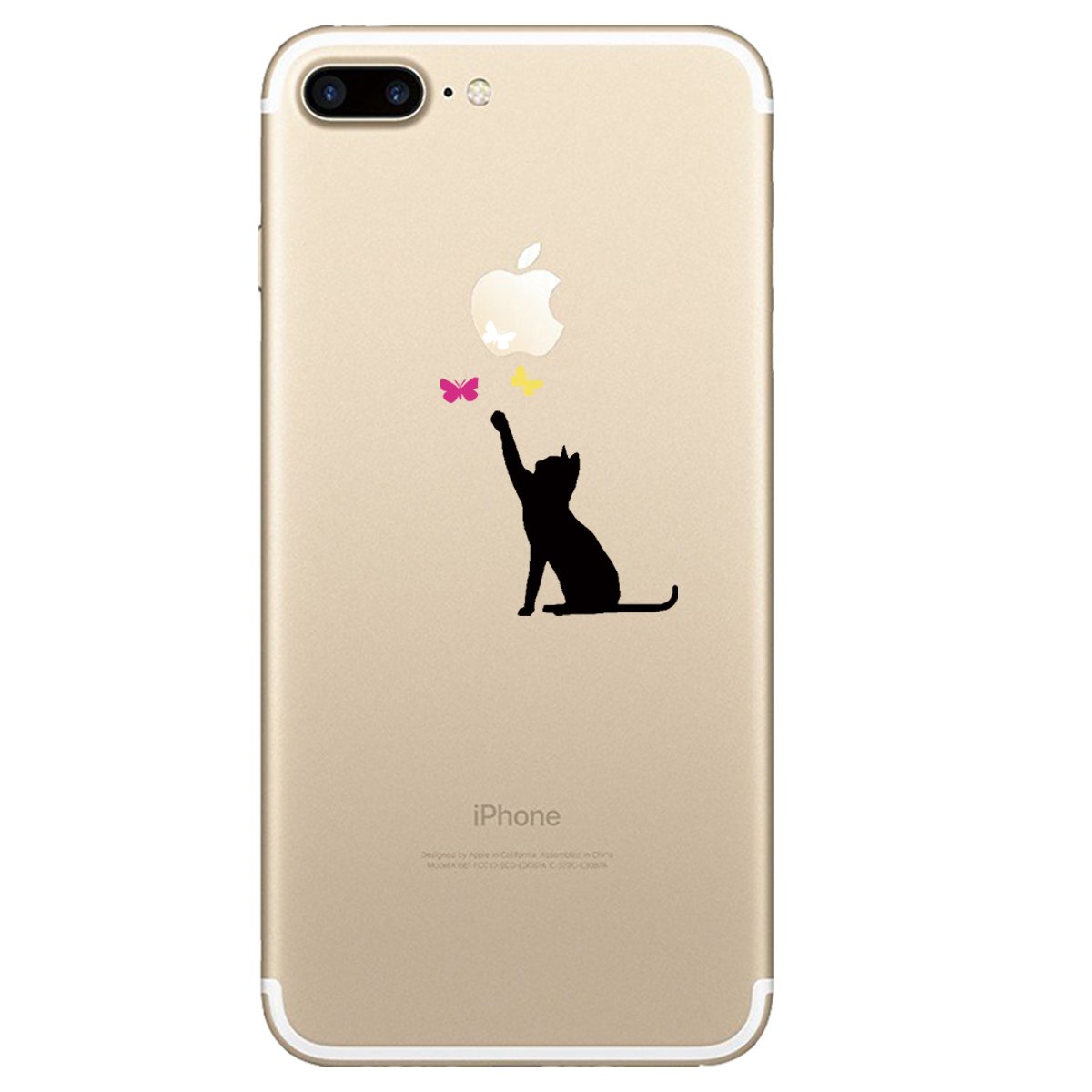 Matop Case Compatible / Replacement for iPhone 8 Plus / iPhone 7 Plus Transparent Anti-Shock TPU Protective Cover Case Cute Cat Soft Case Cover for Apple iPhone 7 Plus 5.5 Inch (Cute Cat)