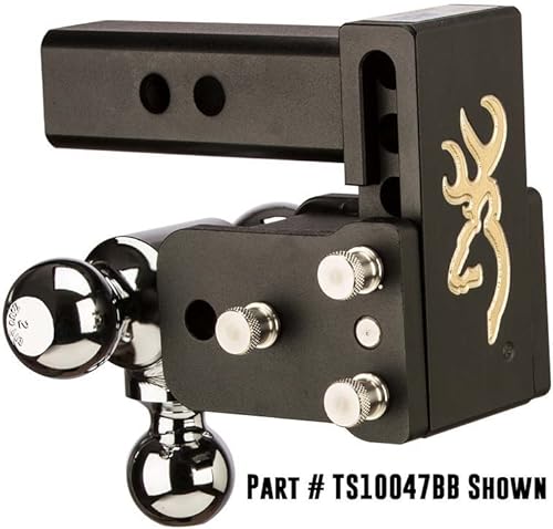 Miniatura 3 de B&W Trailer Hitches Tow & Stow - Soporte de bola de enganche de remolque ajustable con logotipo Browning, se adapta a receptor de 2 pulgadas, bola