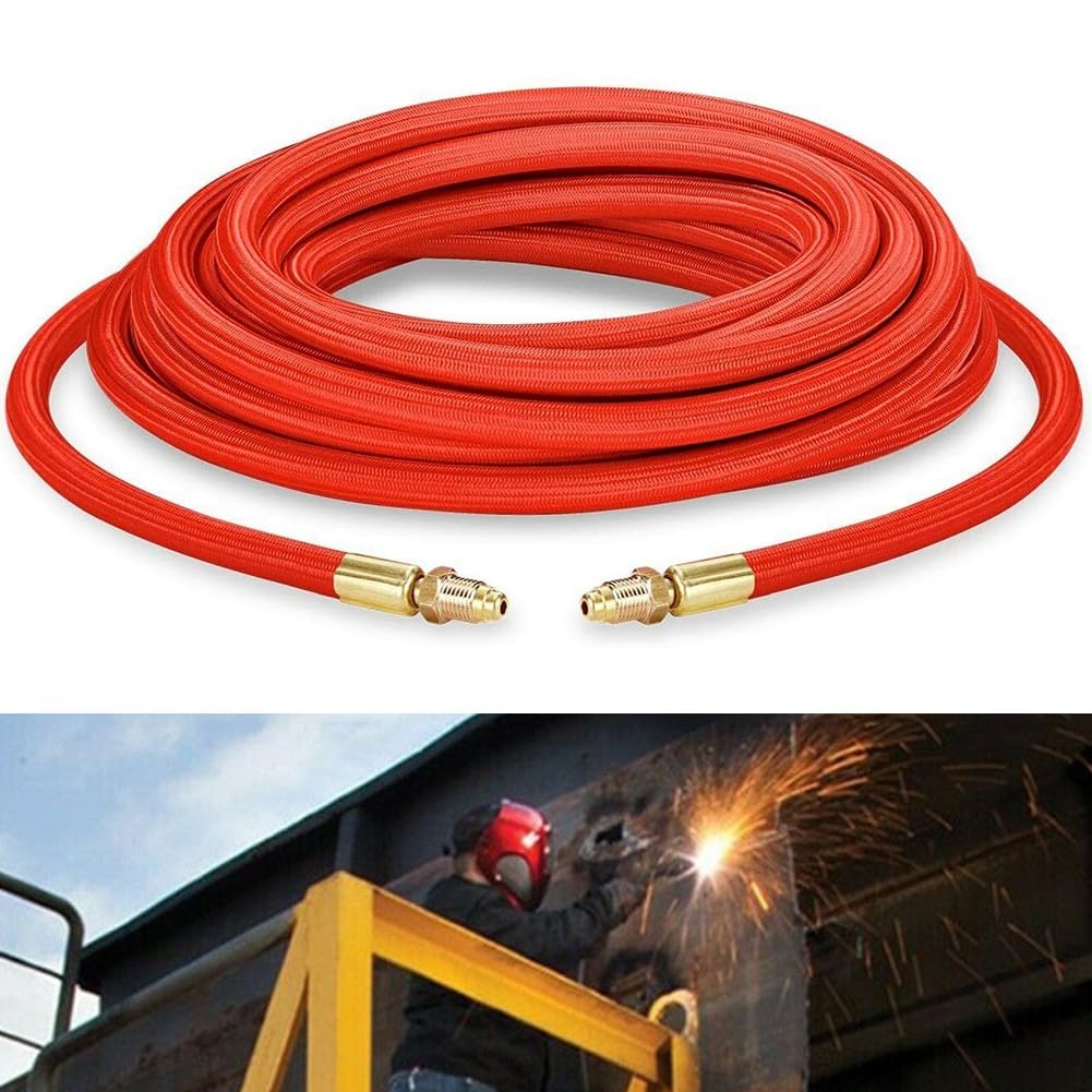 Superflex TIG Cavo di Alimentazione Torcia Serie 9 e 17 Torce Raffreddate Ad Aria Tubo Flessibile in Silicone con Intreccio Nylon 8" x 24 RH Collegamento