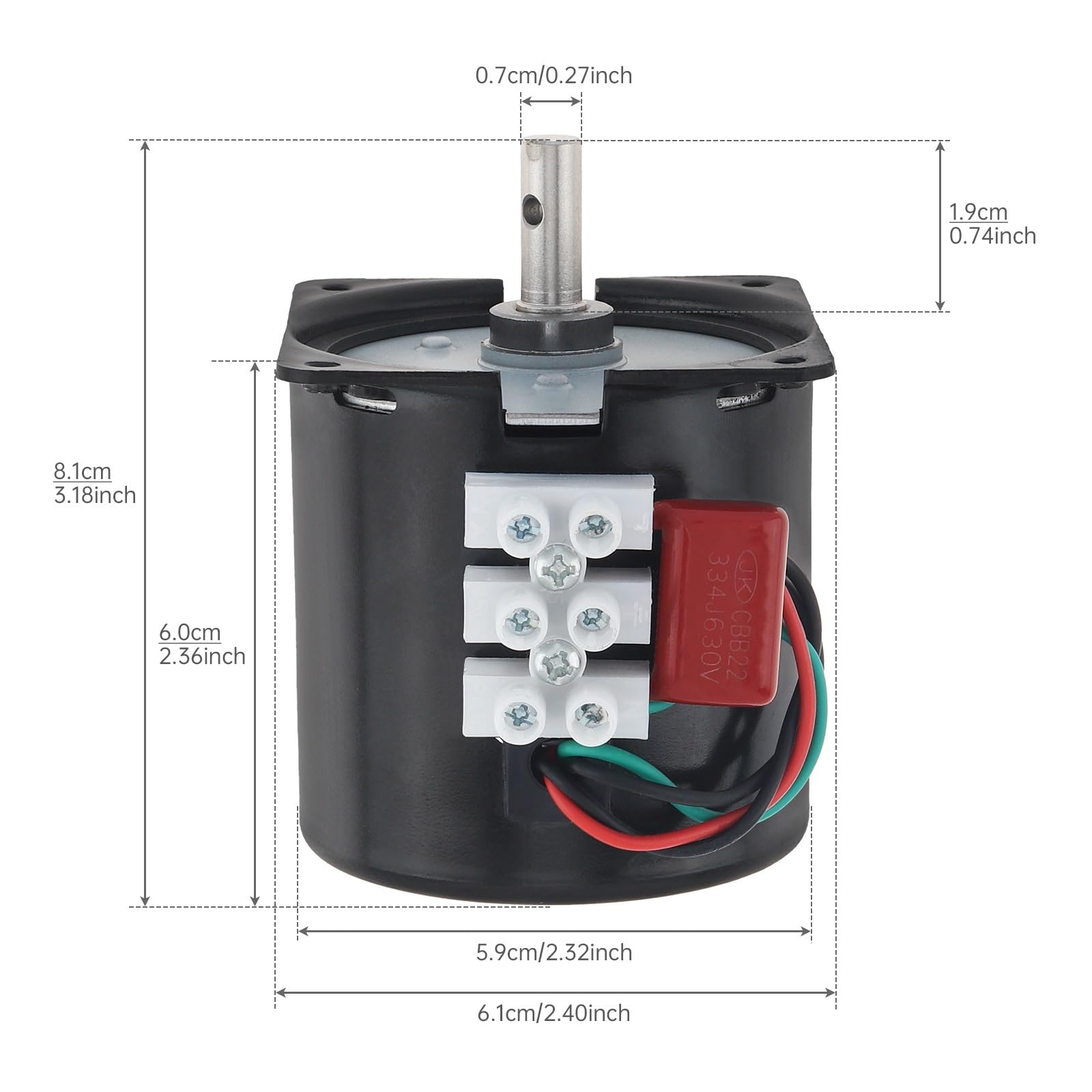 60KTYZ Synchron-Getriebemotor, AC 220 V, 2,5–80 U/min, Permanentmagnet-Mikro-Elektromotor mit hohem Drehmoment(80rpm)