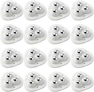 16 Pcs Mini Caster Wheels for Small Appliances, Self Adhesive Caster Wheels, Paste Universal Wheel, Mini Swivel Wheels, 360° Rotation Rotation Sticky Pulley Wheel for Furniture, Storage Box, Trash Can (Style 1)