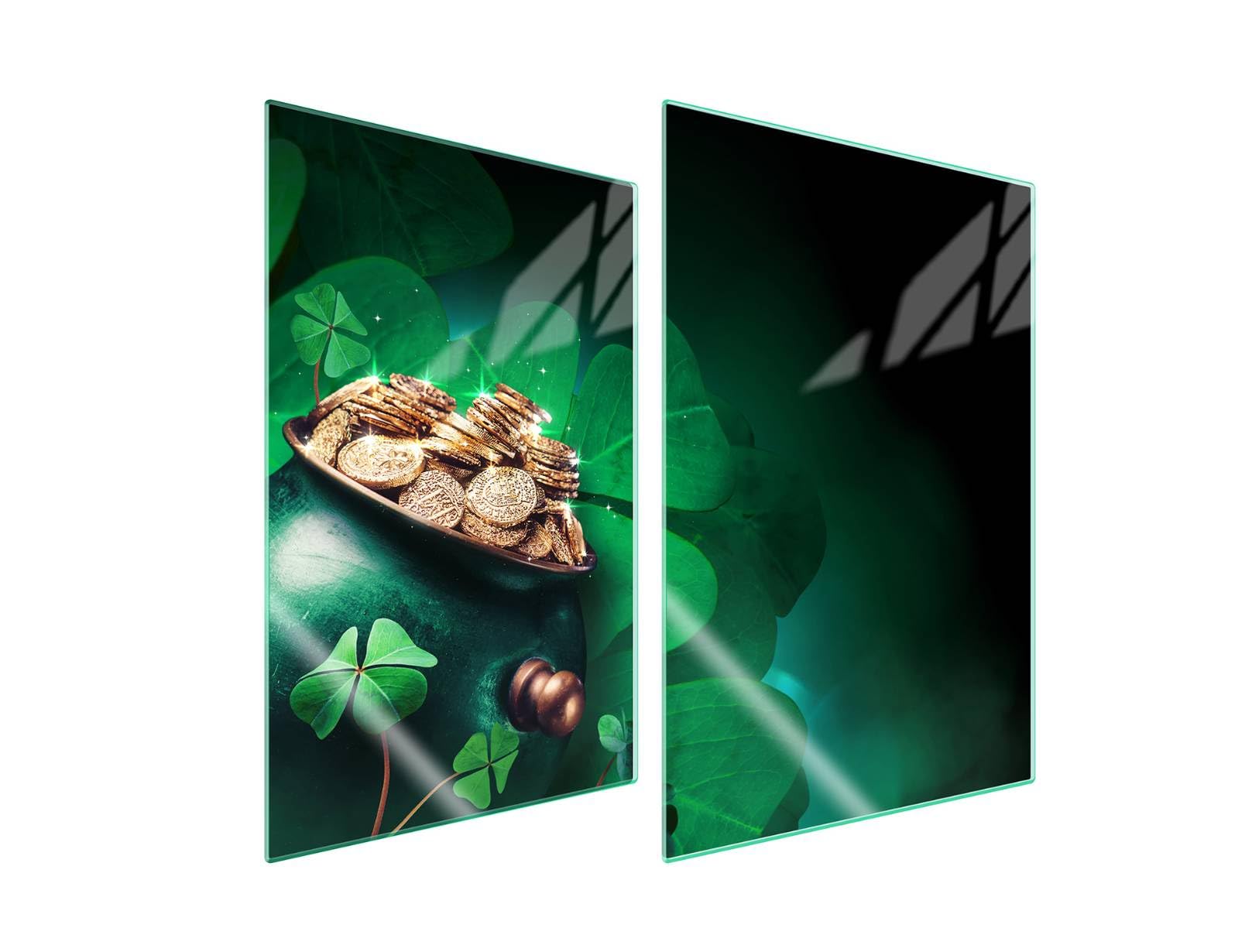 TMK ArtDeko Placa protectora de vitrocerámica 35 x 52 cm 2 piezas cocina eléctrica universal para inducción protección contra salpicaduras tabla de cortar de vidrio templado, hojas