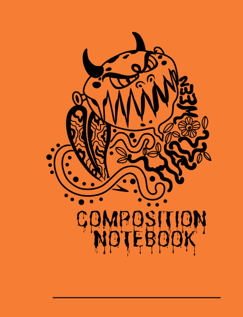 Halloween Devil Composition Notebook:: Scary Pumpkin Head Notebook Design Gift For Halloween Lovers Lined 124 Pages