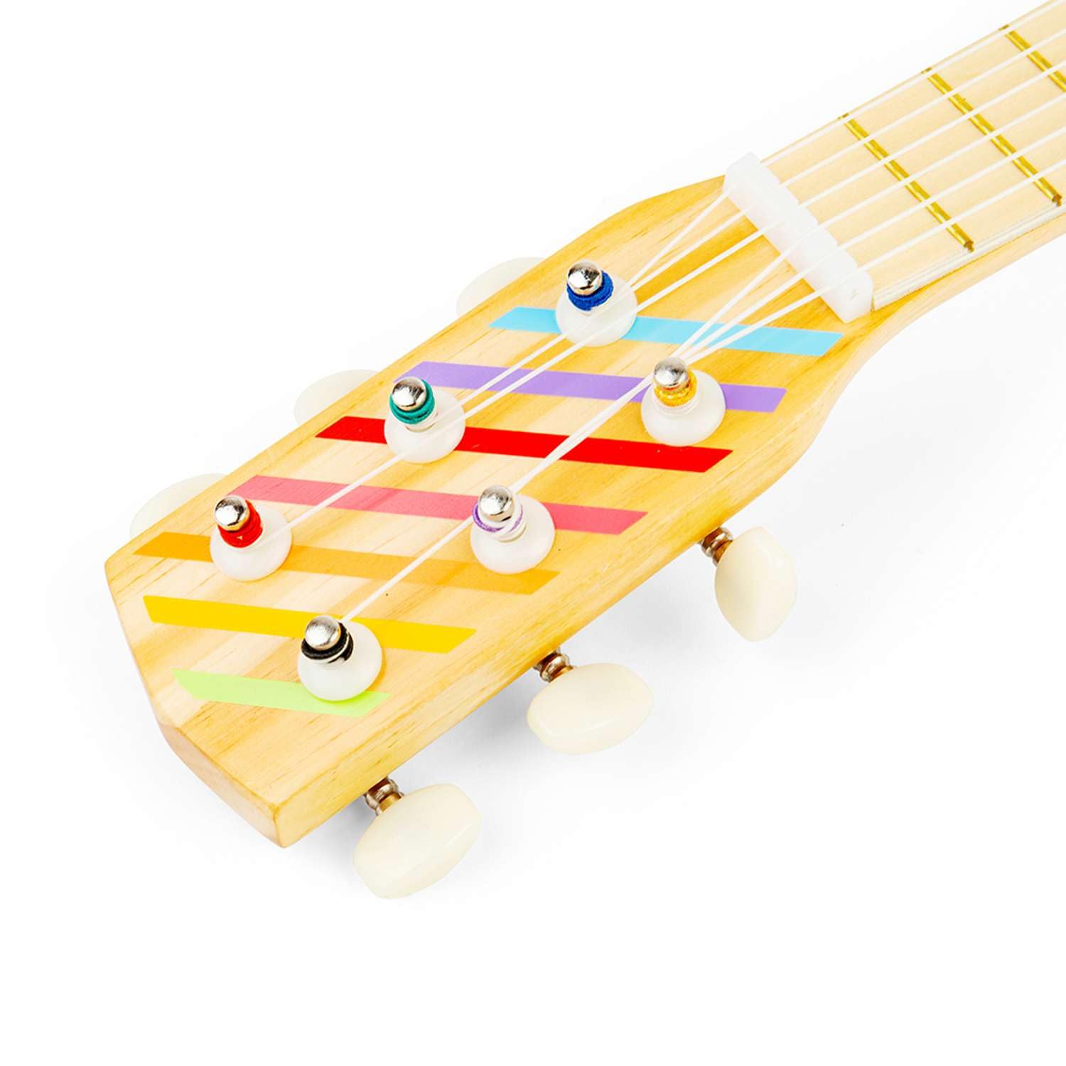Bigjigs Toys, Guitarra de madera para niños, instrumentos musicales, juguetes de madera, guitarra para bebé, instrumentos musicales para niños pequeños, ukelele para niños, instrumento musical para