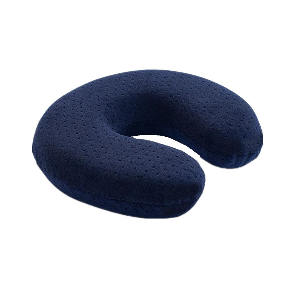 Oreiller De Voyage Mémoire De Forme – Coussin Cou – Gris Foncé – Neuf