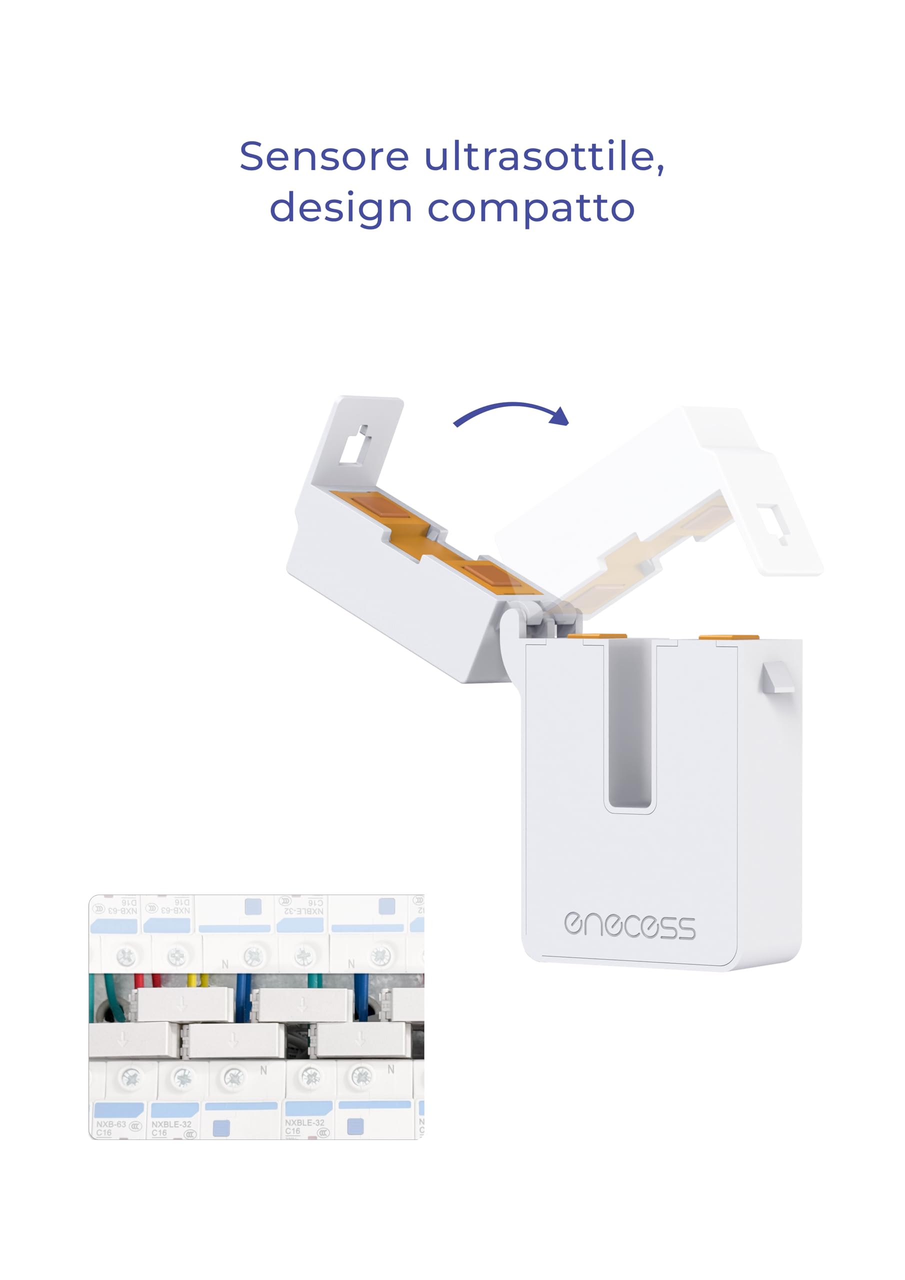 Monitor energia trifase, 40+ canali, design modulare, accesso cloud e locale, visualizzazione flusso energia, Home Assistant per automazione e priorità FV, LAN, WiFi, antenna esterna, CT ultra-sottile