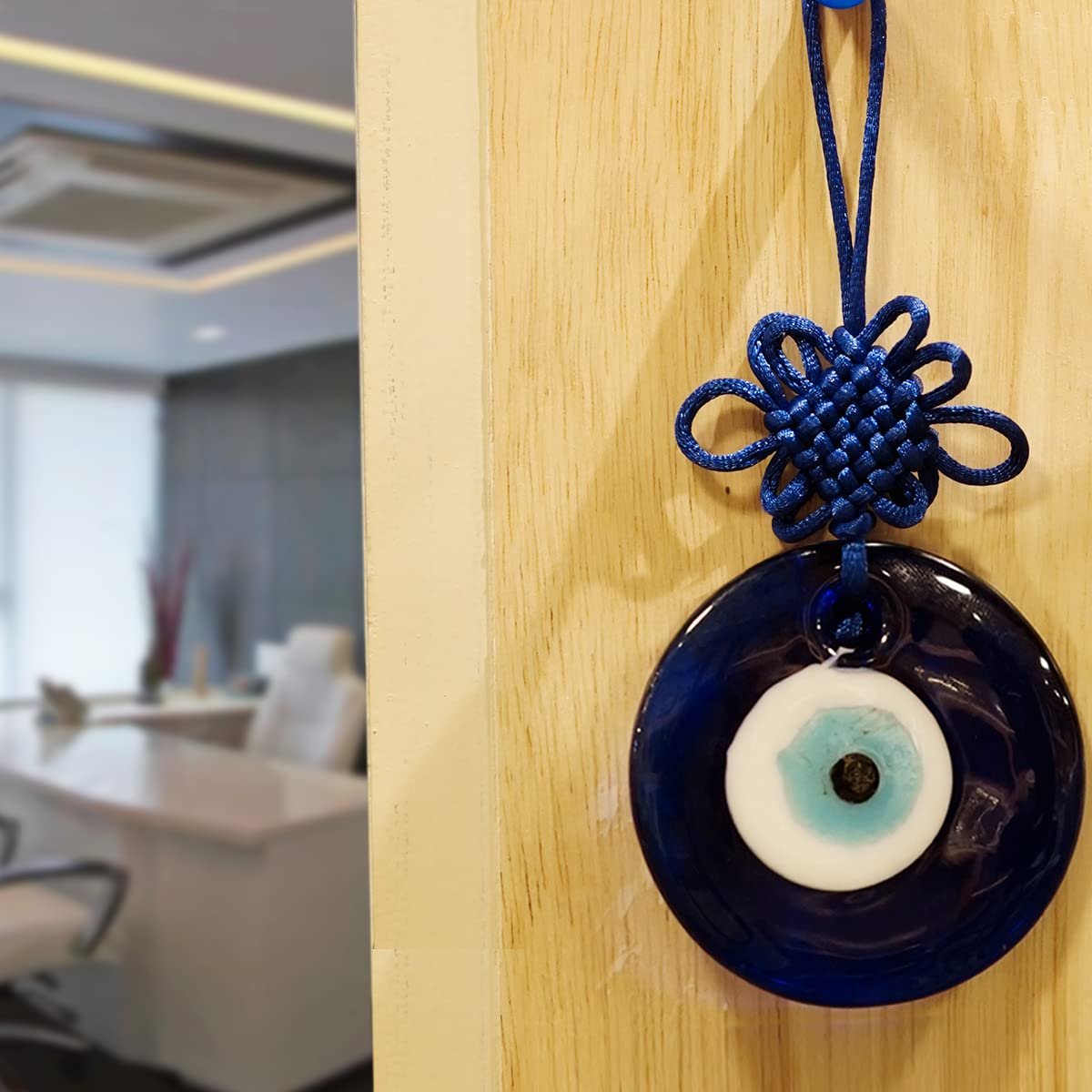 9Dzine Glass Evil Eye Hanging 3 Inch | Wall Hanging for Nazar Suraksha Protection Ornament Amulet for Car | Evil Eye Wall Decor for Home Office Shop (B08LDSKV39) Amazon Price History, Amazon Price Tracker