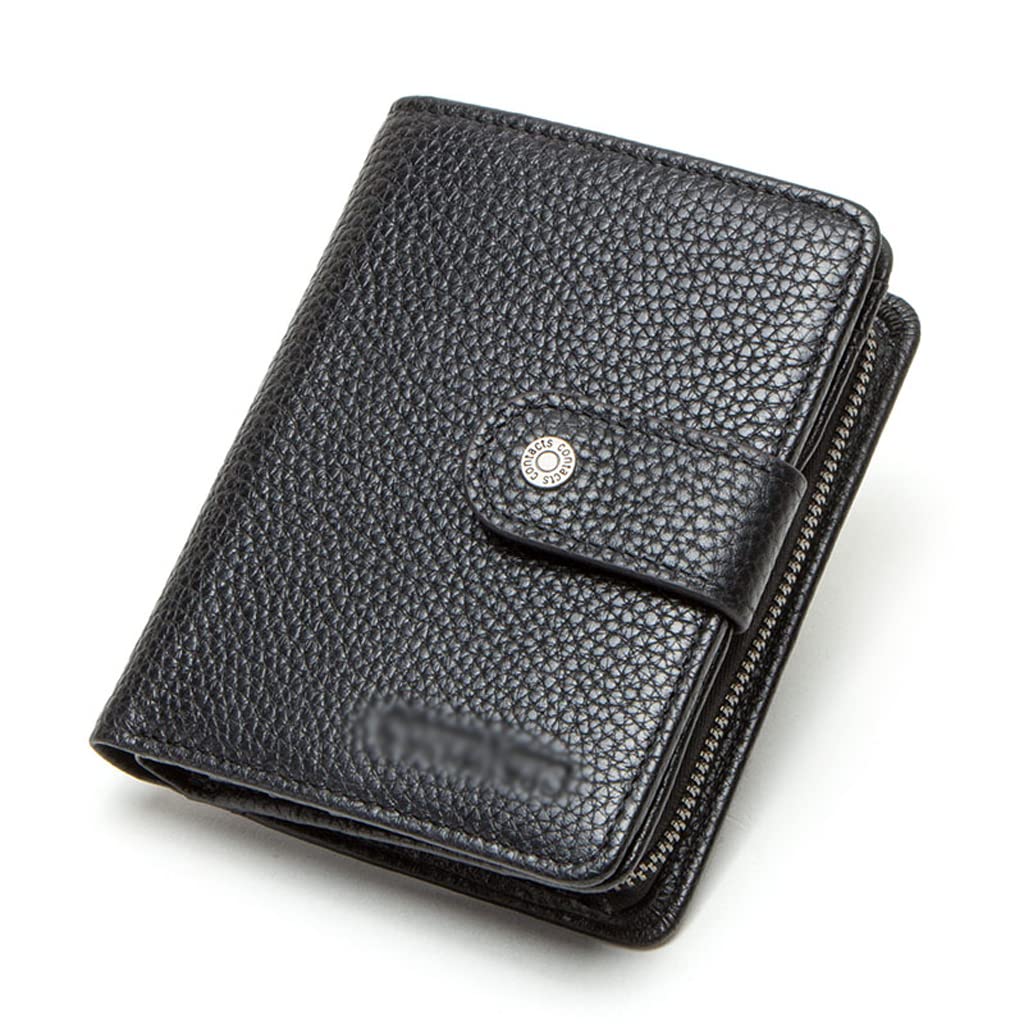 Women Genuine Leather Wallet，men Wallet Short Small Rfid Card
