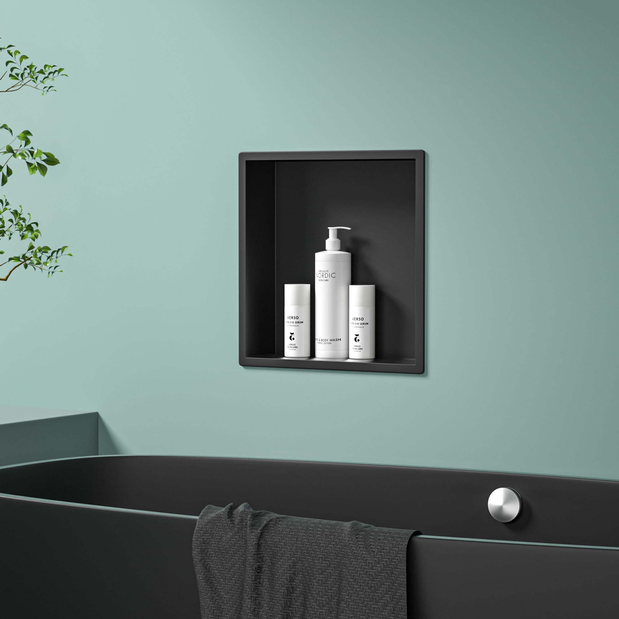 Stainless Steel Shower Niche 12" X 18", No Tile Needed Wall Niche With - View #6