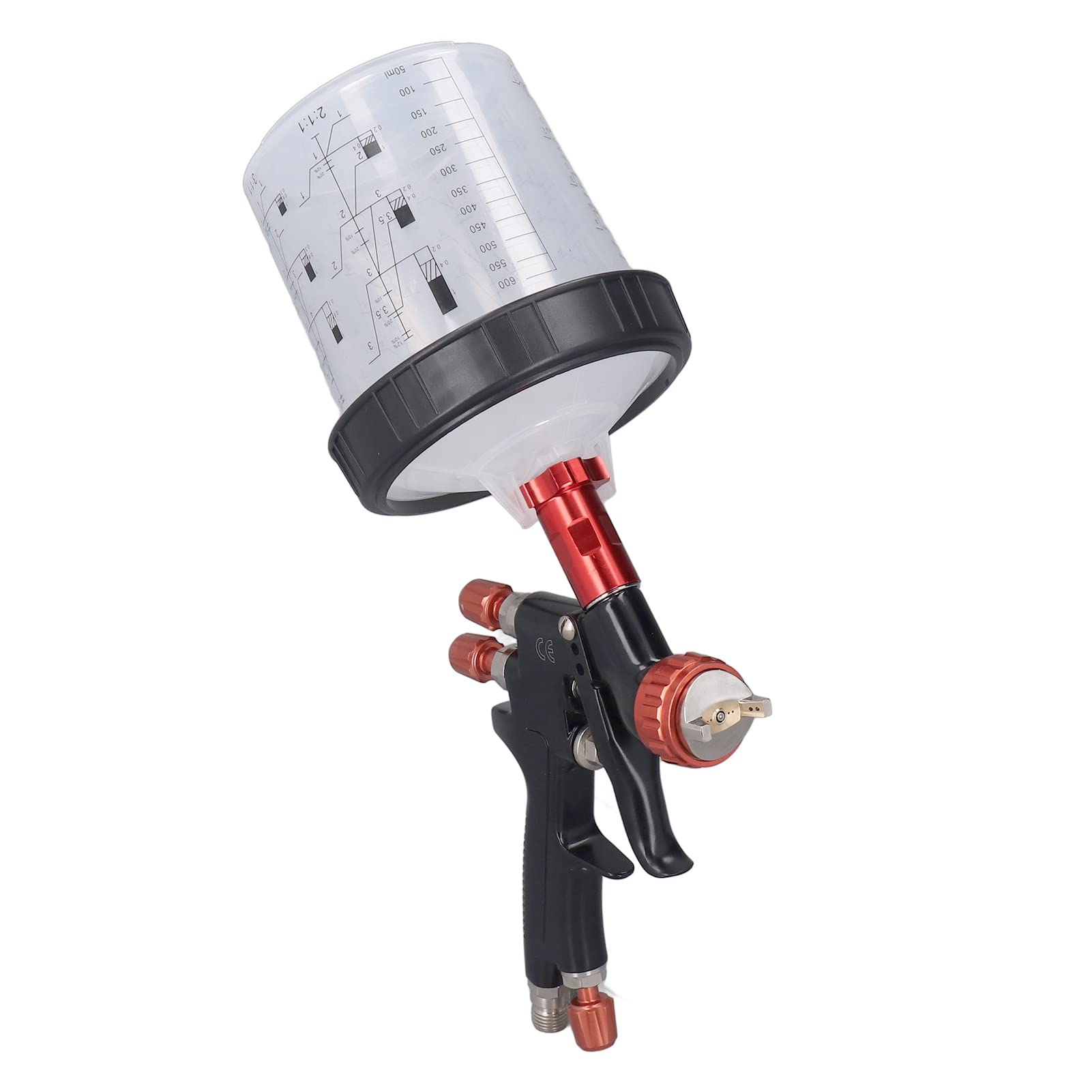 Pistolety Lakiernicze Motoryzacja, Pistolet Natryskowy do Malowania Pistolet Natryskowy do Farby Korpus ze Stopu Aluminium Głowica ze Stali Nierdzewnej z regulacją Amplitudy