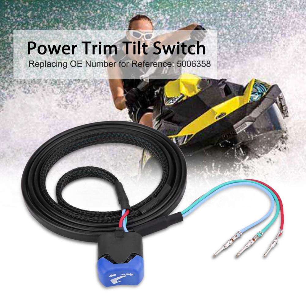 Power Trim Tilt Switch, Metall Schwarz Power Trim Tilt Switch Montagesatz für Johnson Evinrude Outboard Remote Control Box 5006358