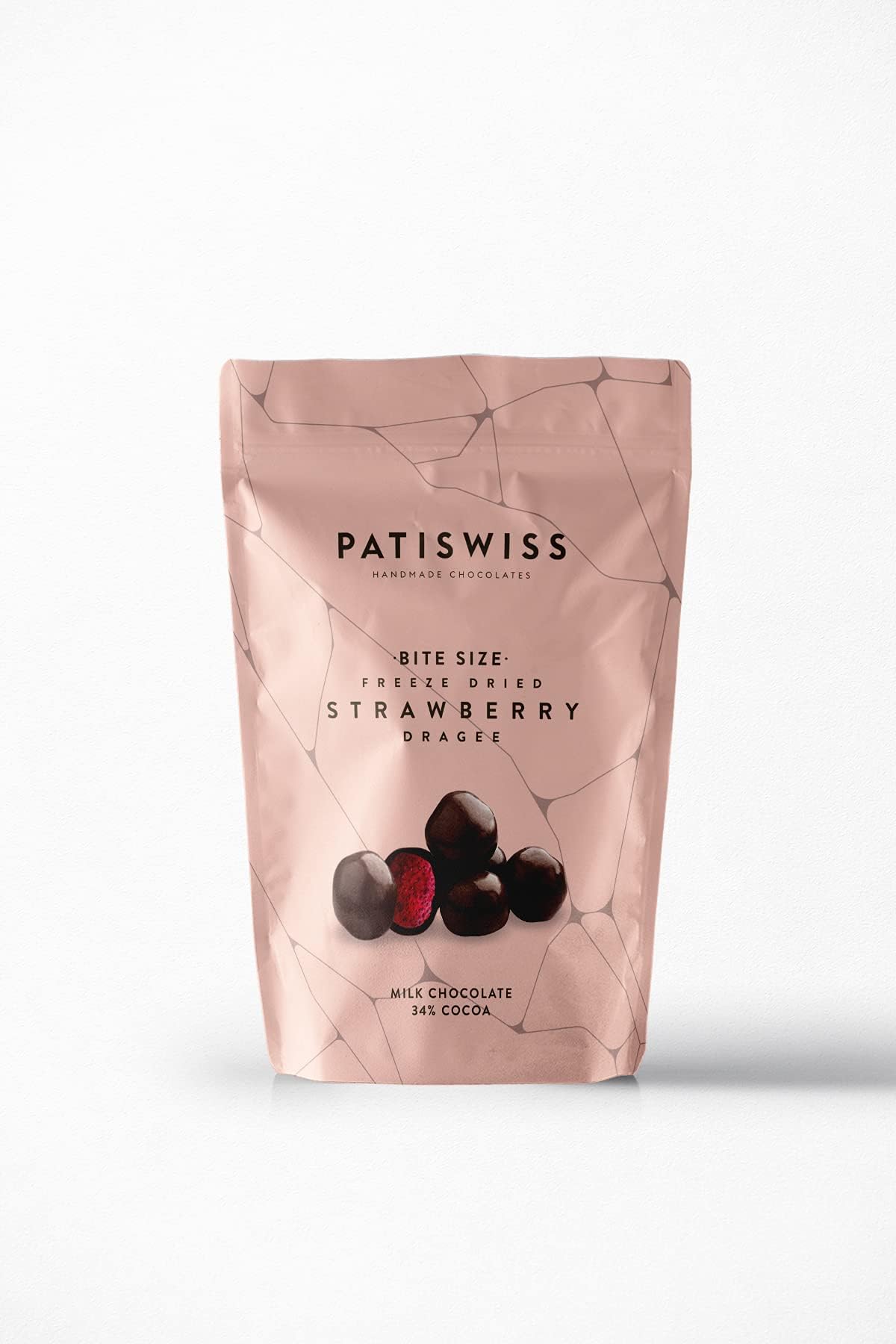 Patiswiss Bite Size Milk Chocolate Strawberry Dragee 80g