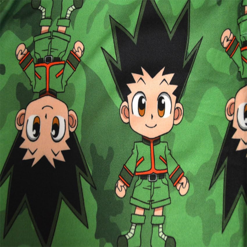 BioWorld Merchandising Mens Hunter X Hunter Anime Super Soft Green Camo Lounge Pant3