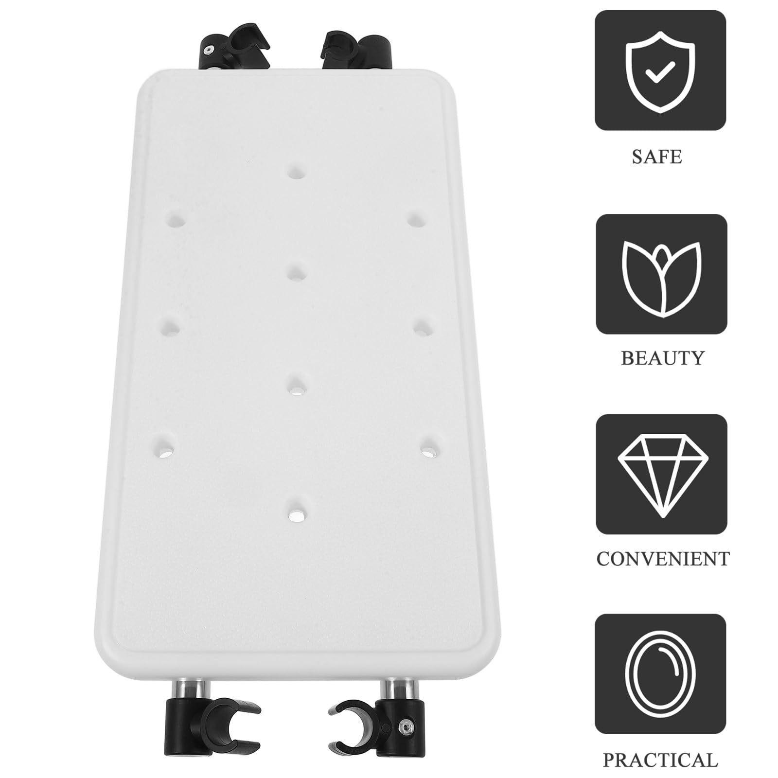 Sedile Reversibile in Lega di Alluminio per Deambulatore, Accessorio di Ricambio per Sedile da Doccia Walker, Supporto Stabile per Ausilio Bagno e Mobilità