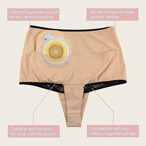 Miniatura 6 de SIIL Ropa interior de ostomía para mujer, ropa interior para ostomía, envoltura de ileostomía, fundas para bolsas de colostomía, hechas en Europa