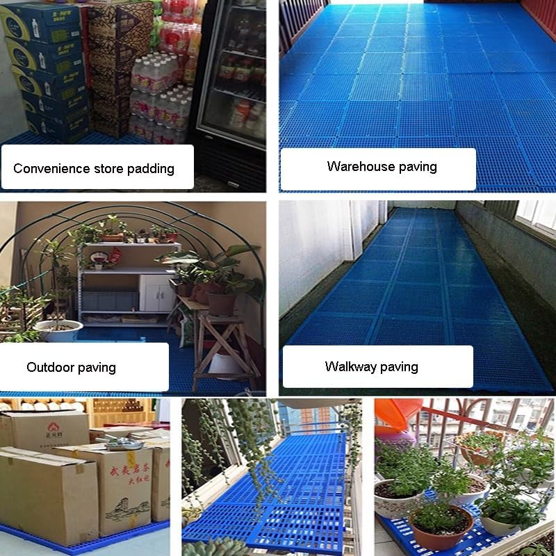 Polyethylene Pallet, Breathable Grid Ventilation Storage Racks, Splicable Waterproof Storage Pad, Indoor Outdoor Storage Grid Pad for Kitchen Supermarket Garages(90x30x3cm-3pcs)