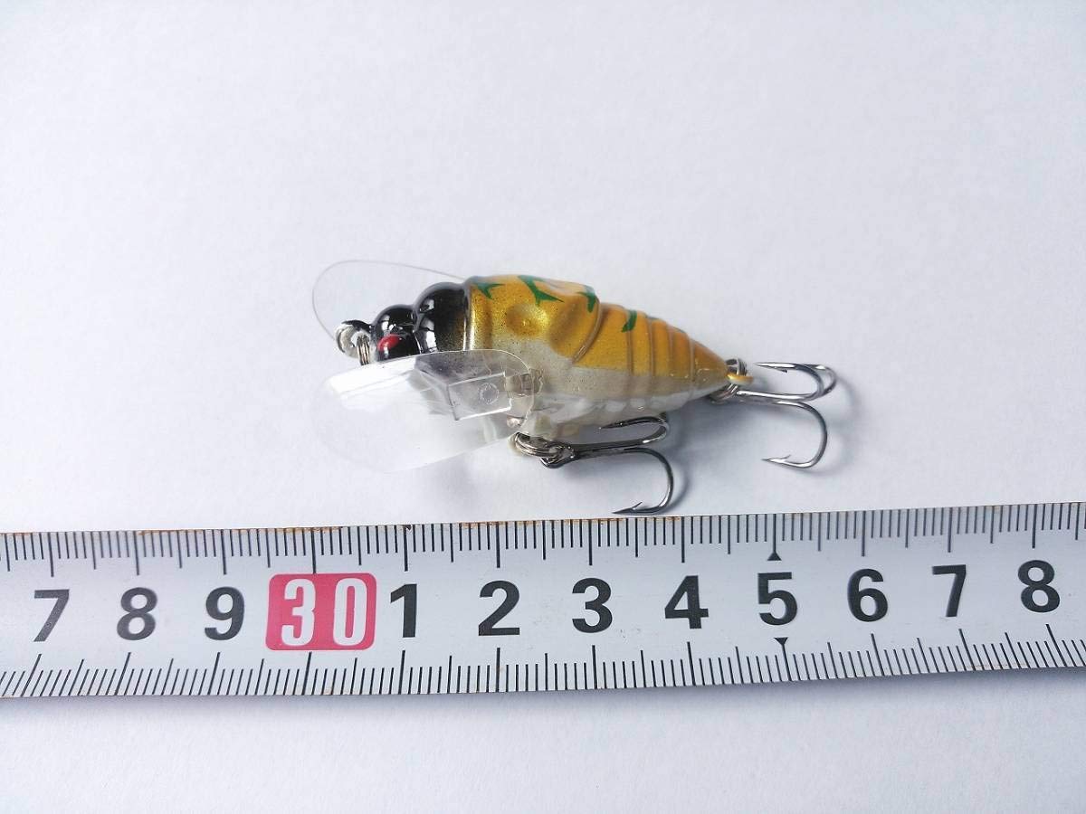 (美品)トップウォーター　プラグ　4個セット Amazon.co.jp: セミ型ルアー トップウォーター ノイジー 4色